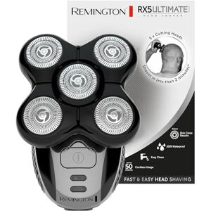 Remington Electric Head Shaver for Bald Men (5 Cutting Heads, Skin Close Results, 0.2mm), (Waterproof, Detail Trimmer, 50-Minute Runtime, Easy Clean Hair Pocket, Travel Pouch) Electric Razor XR1501 Remington Electric Head Shaver for Bald Men (5 Cutting Heads, Skin Close Results, 0.2mm), (Waterproof, Detail Trimmer, 50-Minute Runtime, Easy Clean Hair Pocket, Travel Pouch) Electric Razor XR1501