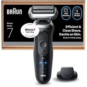 Braun Series 7 Electric Shaver, Up to 60 min, Cordless, Wet & Dry Razor for Men with Precision Trimmer Attachment, 100 percent Waterproof, 72-N1200SI, Black Braun Series 7 Electric Shaver, Up to 60 min, Cordless, Wet & Dry Razor for Men with Precision Trimmer Attachment, 100 percent Waterproof, 72-N1200SI, Black