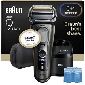 Braun Shavers Series 9 Pro+ Electric Shaver for Men, Wet & Dry Electric Razor, 5+1 Ultra Thin Precision Blades, Pro SensoAdapt, 6 in 1 SmartCare Center, 60 min Runtime, 9665CCE Graphite Braun Shavers Series 9 Pro+ Electric Shaver for Men, Wet & Dry Electric Razor, 5+1 Ultra Thin Precision Blades, Pro SensoAdapt, 6 in 1 SmartCare Center, 60 min Runtime, 9665CCE Graphite