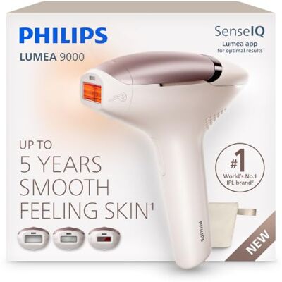 Philips Lumea 9000 IPL Hair Removal Device Long-Lasting Salon-Like Laser Hair Removal Alternative, Easy Home Use, 3 Attachments for Body, Face & Sensitive Areas, BRI878/02 Philips Lumea 9000 IPL Hair Removal Device Long-Lasting Salon-Like Laser Hair Removal Alternative, Easy Home Use, 3 Attachments for Body, Face & Sensitive Areas, BRI878/02