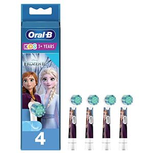 Oral-B Kids Electric Toothbrush Head, with Frozen 2 Characters, Extra Soft Round Bristles, For Ages 3+, Pack of 4 Toothbrush Heads, White Oral-B Kids Electric Toothbrush Head, with Frozen 2 Characters, Extra Soft Round Bristles, For Ages 3+, Pack of 4 Toothbrush Heads, White