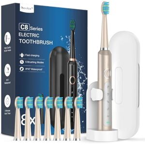 Coulax Pro Electric Toothbrush for Adults and Kids, Sonic Toothbrushes with 8 Brush Heads and Travel Case Toothbrush Holder Coulax Pro Electric Toothbrush for Adults and Kids, Sonic Toothbrushes with 8 Brush Heads and Travel Case Toothbrush Holder