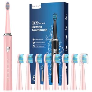 Coulax Pro Sonic Electric Toothbrush for Adults and Kids Rechargeable Sonic Toothbrush with 8 Brush Heads, 120 Days of Use with 3-Hour Fast Charge, 5 Modes with 2 Minutes Built in Smart Timer, Gift for Family Coulax Pro Sonic Electric Toothbrush for Adults and Kids Rechargeable Sonic Toothbrush with 8 Brush Heads, 120 Days of Use with 3-Hour Fast Charge, 5 Modes with 2 Minutes Built in Smart Timer, Gift for Family
