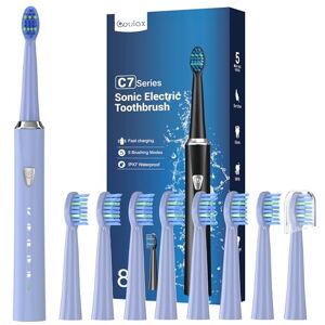 Coulax Pro Electric Toothbrush, Sonic Toothbrush for Adults and Kids, 8 Brush Heads, 120 Days of Use, 5 Modes and 2 Minutes Built in Smart Timer Coulax Pro Electric Toothbrush, Sonic Toothbrush for Adults and Kids, 8 Brush Heads, 120 Days of Use, 5 Modes and 2 Minutes Built in Smart Timer