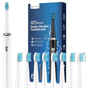 Coulax Pro Electric Toothbrush, Sonic Toothbrush for Adults and Kids, 8 Brush Heads, 120 Days of Use, 5 Modes and 2 Minutes Built in Smart Timer Coulax Pro Electric Toothbrush, Sonic Toothbrush for Adults and Kids, 8 Brush Heads, 120 Days of Use, 5 Modes and 2 Minutes Built in Smart Timer