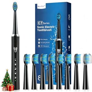 Coulax Pro Sonic Electric Toothbrush for Adults and Kids Rechargeable Sonic Toothbrush with 8 Brush Heads, 120 Days of Use with 3-Hour Fast Charge, 5 Modes with 2 Minutes Built in Smart Timer, Gift for Family Coulax Pro Sonic Electric Toothbrush for Adults and Kids Rechargeable Sonic Toothbrush with 8 Brush Heads, 120 Days of Use with 3-Hour Fast Charge, 5 Modes with 2 Minutes Built in Smart Timer, Gift for Family