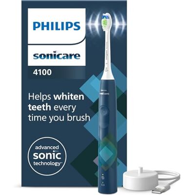Philips Sonicare 4100 Electric Toothbrush, Sonic Toothbrush with Two Modes, Pressure Sensor and Timer, Malibu Blue Prismatic, Model HX3689/42 Philips Sonicare 4100 Electric Toothbrush, Sonic Toothbrush with Two Modes, Pressure Sensor and Timer, Malibu Blue Prismatic, Model HX3689/42
