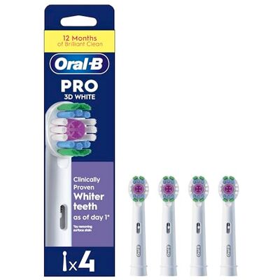 Oral-B Pro 3D X-Shaped Bristle & Unique Polishing Cup Pack of 4 Oral-B Pro 3D X-Shaped Bristle & Unique Polishing Cup Pack of 4