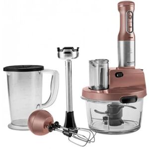 KARACA Mastermaid 8 in 1 Food Processor & Blender, 1.5L Glass Bowl & 1.2L Smoothie Jar, Stainless Steel Blades Multifunctional Food Chopper for Kitchen, 2500W, Rosegold KARACA Mastermaid 8 in 1 Food Processor & Blender, 1.5L Glass Bowl & 1.2L Smoothie Jar, Stainless Steel Blades Multifunctional Food Chopper for Kitchen, 2500W, Rosegold