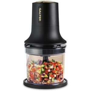 Salter Alchemy Food Chopper – Compact Food Processor, Quick & Easy Preparation, 2 Speeds, 500ml Capacity, Dual Stainless-Steel Blade, Built-In Cord Storage, Includes Storage Lid, Anti-Slip Base, 250W Salter Alchemy Food Chopper – Compact Food Processor, Quick & Easy Preparation, 2 Speeds, 500ml Capacity, Dual Stainless-Steel Blade, Built-In Cord Storage, Includes Storage Lid, Anti-Slip Base, 250W