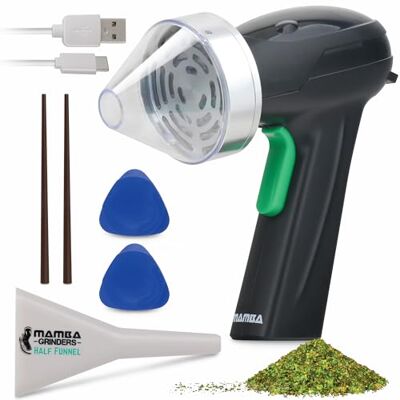 Mamba Monster Electric Seed Grinder, USB-C Rechargeable Spice Mill, Silver 3.5g, kitchen seasoning for meal prep, coarse-to-fine textures, 2000 mAh battery, aluminium teeth, 6 Nm torque, easy filling Mamba Monster Electric Seed Grinder, USB-C Rechargeable Spice Mill, Silver 3.5g, kitchen seasoning for meal prep, coarse-to-fine textures, 2000 mAh battery, aluminium teeth, 6 Nm torque, easy filling