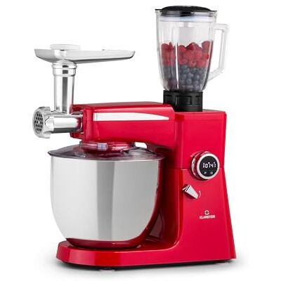 KLARSTEIN Food Processor Blender Multifunctional, 2000W Food Blender with Meat Mincer, 3 in 1 Blenders, Mixers & Food Processors for Kitchen, 10L Food Processors Combo & Stand Mixer Red KLARSTEIN Food Processor Blender Multifunctional, 2000W Food Blender with Meat Mincer, 3 in 1 Blenders, Mixers & Food Processors for Kitchen, 10L Food Processors Combo & Stand Mixer Red