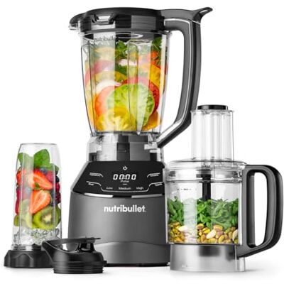 NutriBullet Triple Prep System Jug Blender, Personal Blender & Food Processor All in One Blends Frozen Fruit, Nuts & Ice For Smoothies & Juices NutriBullet Triple Prep System Jug Blender, Personal Blender & Food Processor All in One Blends Frozen Fruit, Nuts & Ice For Smoothies & Juices