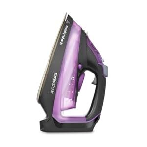Morphy Richards Turbosteam Steam Iron, Non stick Ceramic Soleplate, 170g Boost, 50g Output, 380ml Water Tank, Anti-Scale and Drip, Auto Shut-off, 3m Cord, 2800W, Purple and Black, 303140 Morphy Richards Turbosteam Steam Iron, Non stick Ceramic Soleplate, 170g Boost, 50g Output, 380ml Water Tank, Anti-Scale and Drip, Auto Shut-off, 3m Cord, 2800W, Purple and Black, 303140