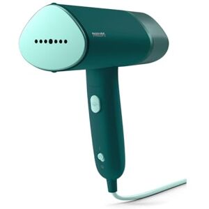 Philips 3000 Series Handheld Steamer 1000W, 20 g/min Steam, Detachable 120ml Water Tank, Metal Soleplate, Heated Plate, Storage Pouch Included, 660 g Light Weight, Dark Green (STH3020/70) Philips 3000 Series Handheld Steamer 1000W, 20 g/min Steam, Detachable 120ml Water Tank, Metal Soleplate, Heated Plate, Storage Pouch Included, 660 g Light Weight, Dark Green (STH3020/70)