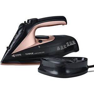 Tower T22008RG CeraGlide Cordless Steam Iron with Ceramic Soleplate and Variable Steam Function, Black and Rose Gold Tower T22008RG CeraGlide Cordless Steam Iron with Ceramic Soleplate and Variable Steam Function, Black and Rose Gold