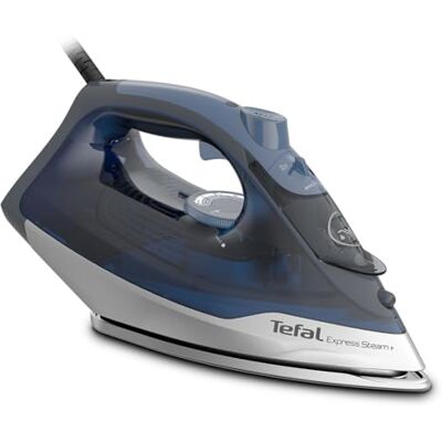 Tefal Express Steam Iron, 2600W, 190 g/min Steam Boost, 45g/min Continuous Steam, 270ml Water Tank, Durilium Airglide Non Stick Soleplate, Auto Off, FV2882 Tefal Express Steam Iron, 2600W, 190 g/min Steam Boost, 45g/min Continuous Steam, 270ml Water Tank, Durilium Airglide Non Stick Soleplate, Auto Off, FV2882
