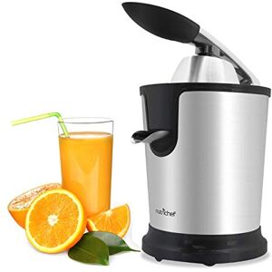 Nutrichef Electric Juicer Citrus – Stainless Steel Orange Juicer Machine with Manual Press Handle, Adjustable Pulp Filter, Dishwasher Safe, Compact Juice Extractor for Home Kitchens Nutrichef Electric Juicer Citrus – Stainless Steel Orange Juicer Machine with Manual Press Handle, Adjustable Pulp Filter, Dishwasher Safe, Compact Juice Extractor for Home Kitchens