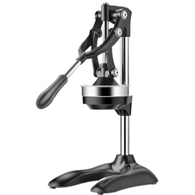 NJIEzhao Manual Juicer Stainless Steel Manual Citrus Hand Juicer, Commercial Grade Cast Iron Press for Orange, Lemon(Black) NJIEzhao Manual Juicer Stainless Steel Manual Citrus Hand Juicer, Commercial Grade Cast Iron Press for Orange, Lemon(Black)
