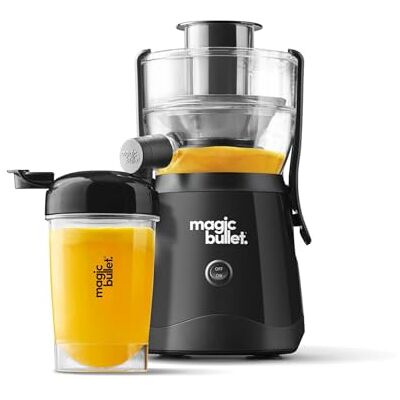 NutriBullet magic bullet Centrifugal Silicone & Stainless Steel Juicer in Black 400W 10-Piece Set 470ml Compact Design & Dishwasher Safe Juice on-the-go in Two Simple Steps NutriBullet magic bullet Centrifugal Silicone & Stainless Steel Juicer in Black 400W 10-Piece Set 470ml Compact Design & Dishwasher Safe Juice on-the-go in Two Simple Steps