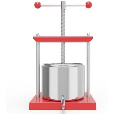 SQUEEZE master Fruit Cheese Press, Manual Juicer for Soft Fruit,Grape, Vegetables, Homemade Juice, Cheese,Tincture Herb,Olive Oil,honey Making (Stainless Steel, 6L) SQUEEZE master Fruit Cheese Press, Manual Juicer for Soft Fruit,Grape, Vegetables, Homemade Juice, Cheese,Tincture Herb,Olive Oil,honey Making (Stainless Steel, 6L)