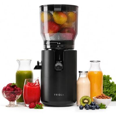 FRIDJA f2800 Cold Press Juicer, 180mm Whole Fruit Self-Feeding Chute Whole Fruit Slow Juicer With 180mm Chute, 250W AC Motor, 43–50 RPM, Easy-Clean Filter, Large Jugs & Sorbet Attachment FRIDJA f2800 Cold Press Juicer, 180mm Whole Fruit Self-Feeding Chute Whole Fruit Slow Juicer With 180mm Chute, 250W AC Motor, 43–50 RPM, Easy-Clean Filter, Large Jugs & Sorbet Attachment
