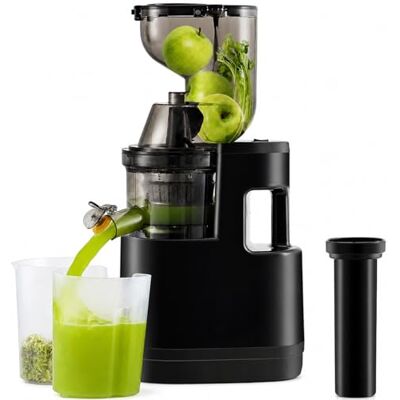 Kortemora Cold Press Juicer 500W Slow Juicer with 83mm Wide Feed Chute, High Juice Yield 99%, Low Noise Fruit & Vegetable Juicer Machine with Reverse Function, Easy Clean, Black Kortemora Cold Press Juicer 500W Slow Juicer with 83mm Wide Feed Chute, High Juice Yield 99%, Low Noise Fruit & Vegetable Juicer Machine with Reverse Function, Easy Clean, Black