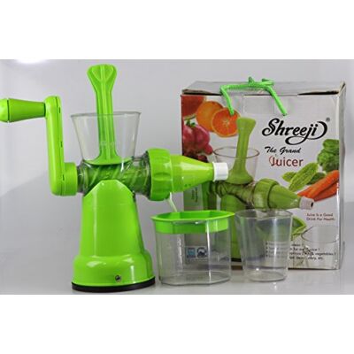 SHREEJI The Grand Juicer Original Fruits & Vegetable Hand Juicer Manual Single Auger Juicer w/ Suction Base for Vegetables and Fruits SHREEJI The Grand Juicer Original Fruits & Vegetable Hand Juicer Manual Single Auger Juicer w/ Suction Base for Vegetables and Fruits