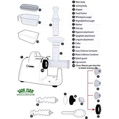 Lexen Electric Juicer GP62 Spare Parts (14.Juice Cup) Lexen Electric Juicer GP62 Spare Parts (14.Juice Cup)