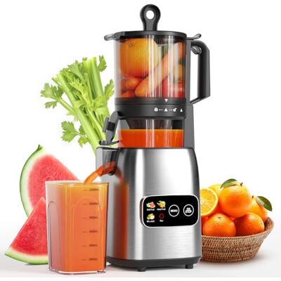 Kismile Smart Touch Cold Press Juicer Machine, 13,5cm Large Feed,300W Easy-Clean, BPA Free, High-Yield, Slow Juicer for Whole Fruits and Vegetables Kismile Smart Touch Cold Press Juicer Machine, 13,5cm Large Feed,300W Easy-Clean, BPA Free, High-Yield, Slow Juicer for Whole Fruits and Vegetables