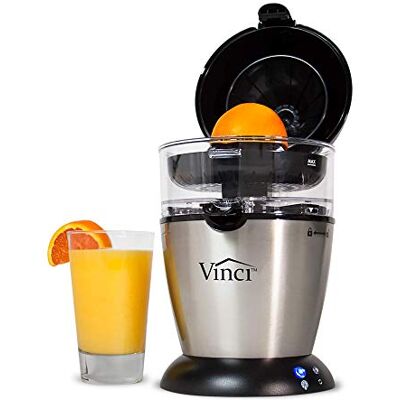VINCI Hands-Free Patented Electric Citrus Juicer 1-Button Easy Press Lemon Lime Orange Grapefruit Juice Squeezer Easy to Clean Juicer Machine, Black/Stainless Steel VINCI Hands-Free Patented Electric Citrus Juicer 1-Button Easy Press Lemon Lime Orange Grapefruit Juice Squeezer Easy to Clean Juicer Machine, Black/Stainless Steel