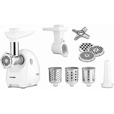 Zelmer ZMM4048B Meat Mincer 1900W DC Motor Shredding Power 2.5kg/min Double Blade Sieve 3 5.8mm Includes Accessories White Zelmer ZMM4048B Meat Mincer 1900W DC Motor Shredding Power 2.5kg/min Double Blade Sieve 3 5.8mm Includes Accessories White