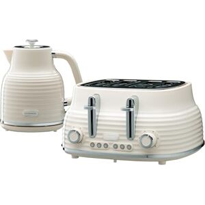 Daewoo Sienna Kettle and Toaster Set, 1.7L 3KW Rapid Boil Kettle & 4 Slice Wide Slot Toaster, Defrost, Reheat, Browning Control, Stylish Cream Breakfast Bundle Daewoo Sienna Kettle and Toaster Set, 1.7L 3KW Rapid Boil Kettle & 4 Slice Wide Slot Toaster, Defrost, Reheat, Browning Control, Stylish Cream Breakfast Bundle