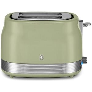 Swan ST19028GRN Retro 2 Slice Toaster with 6 Browning Levels for Toast, Bagels, Breakfast Muffins, Defrost/Reheat/Cancel, Hidden Cord Storage, Non-Slip Feet, 930W, Green and Stainless Steel Swan ST19028GRN Retro 2 Slice Toaster with 6 Browning Levels for Toast, Bagels, Breakfast Muffins, Defrost/Reheat/Cancel, Hidden Cord Storage, Non-Slip Feet, 930W, Green and Stainless Steel