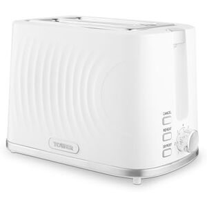 Tower T20090WHT Sonar 2-Slice Toaster with 7 Browning Levels, Defrost, Reheat & Cancel Settings, Removable Crumb Tray, 900W, White Tower T20090WHT Sonar 2-Slice Toaster with 7 Browning Levels, Defrost, Reheat & Cancel Settings, Removable Crumb Tray, 900W, White
