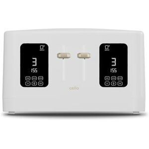 Cello Electronics 1600W 4 Slice White Toaster with Detachable Crumb Tray, Digital Control Panel with Countdown Timer, 7 Browning Levels, Auto Stop, High Lift, 4 Slice Toaster with Wide Slot for All Types of Slices Cello Electronics 1600W 4 Slice White Toaster with Detachable Crumb Tray, Digital Control Panel with Countdown Timer, 7 Browning Levels, Auto Stop, High Lift, 4 Slice Toaster with Wide Slot for All Types of Slices