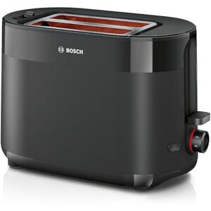 Bosch MyMoment Delight TAT2M123GB Compact 2-Slice Toaster with Reheat/Defrost, Integrated Bun Warmer, Auto Shut-Off, High Lift and Crumb Tray, in Matte Black Bosch MyMoment Delight TAT2M123GB Compact 2-Slice Toaster with Reheat/Defrost, Integrated Bun Warmer, Auto Shut-Off, High Lift and Crumb Tray, in Matte Black