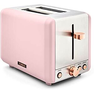 Tower T20036PNK Cavaletto 2-Slice Toaster with Defrost/Reheat, Stainless Steel, 850 W, Marshmallow Pink and Rose Gold Tower T20036PNK Cavaletto 2-Slice Toaster with Defrost/Reheat, Stainless Steel, 850 W, Marshmallow Pink and Rose Gold