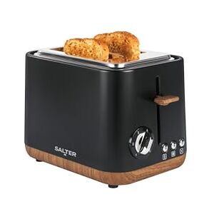 Salter Toronto 2-Slice Toaster – 6 Browning Levels, Defrost/Reheat/Cancel, High-Lift Eject, Wide Slots for Extra Thick Bread or Bagels, Removeable Crumb Tray, Self-Centring Function, 815W, Black Salter Toronto 2-Slice Toaster – 6 Browning Levels, Defrost/Reheat/Cancel, High-Lift Eject, Wide Slots for Extra Thick Bread or Bagels, Removeable Crumb Tray, Self-Centring Function, 815W, Black