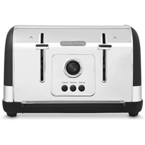 Morphy Richards Venture Black 4 Slice Toaster Defrost Setting High Lift Feature 240131 Morphy Richards Venture Black 4 Slice Toaster Defrost Setting High Lift Feature 240131