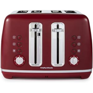 Morphy Richards Accents Toaster 4 Slice Toaster, Variable Browning, Wide Slots, High Lift, Illuminated Buttons, Removable Crumb Tray, Cancel, Reheat, Defrost, Integrated Cord Storage, Rhubarb, 242051 Morphy Richards Accents Toaster 4 Slice Toaster, Variable Browning, Wide Slots, High Lift, Illuminated Buttons, Removable Crumb Tray, Cancel, Reheat, Defrost, Integrated Cord Storage, Rhubarb, 242051