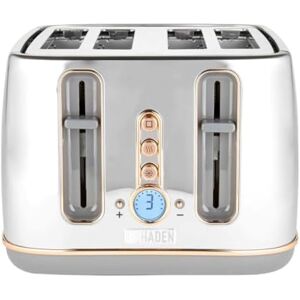 HADEN Dorchester Chrome Toaster 4 Slice Digital Browning Controls Modern LCD Display Cancel/Defrost/Reheat Settings 1900-2300W Digital 4 Slice Toaster HADEN Dorchester Chrome Toaster 4 Slice Digital Browning Controls Modern LCD Display Cancel/Defrost/Reheat Settings 1900-2300W Digital 4 Slice Toaster