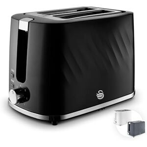 SWAN ST14071BLK Windsor 2 Slice Toaster with 7 Browning Levels, Defrost/Reheat/Cancel Functions, Self-Centring Functions and Removable Crumb Tray, 900W, Black SWAN ST14071BLK Windsor 2 Slice Toaster with 7 Browning Levels, Defrost/Reheat/Cancel Functions, Self-Centring Functions and Removable Crumb Tray, 900W, Black