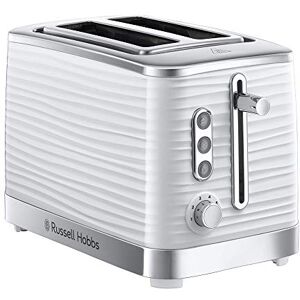 Russell Hobbs Inspire 2 Slice Toaster (Extra wide slots, High lift feature, 6 Browning levels, Frozen/Cancel/Reheat function with Blue LED illumination, 1050W, White textured high gloss) 24370 Russell Hobbs Inspire 2 Slice Toaster (Extra wide slots, High lift feature, 6 Browning levels, Frozen/Cancel/Reheat function with Blue LED illumination, 1050W, White textured high gloss) 24370