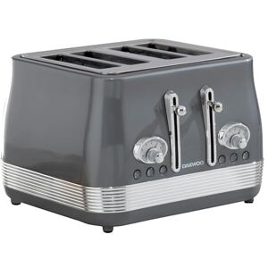 Daewoo Baltimore Collection, 2 Slice Toaster, Easy Cleaning, Safety Features, Cord Storage, High Lift Lever, Browning Controls, Defrost, Reheat, Cancel Functions, Smoked Grey Daewoo Baltimore Collection, 2 Slice Toaster, Easy Cleaning, Safety Features, Cord Storage, High Lift Lever, Browning Controls, Defrost, Reheat, Cancel Functions, Smoked Grey