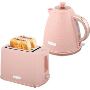 HOMCOM Kettle and Toaster Set, 1.7L 3000W Fast Boil Jug Kettle with Auto Shut Off, 2 Slice Toaster with 7 Level Browning Controls & Crumb Tray, UK Otter Thermostat, Light Pink HOMCOM Kettle and Toaster Set, 1.7L 3000W Fast Boil Jug Kettle with Auto Shut Off, 2 Slice Toaster with 7 Level Browning Controls & Crumb Tray, UK Otter Thermostat, Light Pink