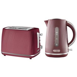 Daewoo Cascade Kettle & Toaster Set – 1.7L Rapid Boil Electric Kettle & 2 Slice Toaster Bundle – Ruby Ribbed Finish, Adjustable Browning, Reheat & Defrost, Removable Crumb Tray, Limescale Filter Daewoo Cascade Kettle & Toaster Set – 1.7L Rapid Boil Electric Kettle & 2 Slice Toaster Bundle – Ruby Ribbed Finish, Adjustable Browning, Reheat & Defrost, Removable Crumb Tray, Limescale Filter