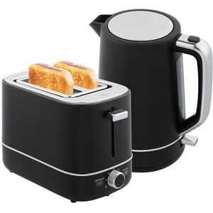 HOMCOM Kettle and Toaster Set, 1.7L 3000W Fast Boil Kettle & 2 Slice Toaster Kitchen Set with 6 Level Browning Controls, Defrost, Reheat, Black HOMCOM Kettle and Toaster Set, 1.7L 3000W Fast Boil Kettle & 2 Slice Toaster Kitchen Set with 6 Level Browning Controls, Defrost, Reheat, Black