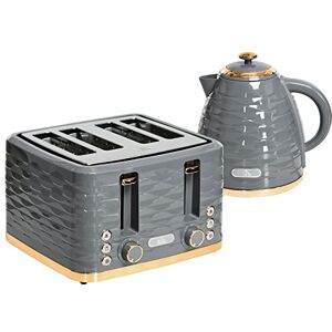 HOMCOM Kettle and Toaster Sets, 3000W 1.7L Rapid Boil Kettle & 4 Slice Toaster with 7 Browning Controls, Defrost, Reheat and Crumb Tray, UK Otter Thermostat, Grey HOMCOM Kettle and Toaster Sets, 3000W 1.7L Rapid Boil Kettle & 4 Slice Toaster with 7 Browning Controls, Defrost, Reheat and Crumb Tray, UK Otter Thermostat, Grey