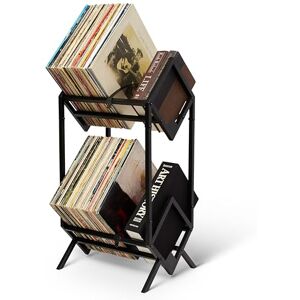 MODERN VINYL Record Holder Matte Black Metal 160-200 LP Storage Simple, Quick Assembly Vinyl Display, Storage High-End Design Protects Vinyl Organize Albums Book, Magazine, Files MODERN VINYL Record Holder Matte Black Metal 160-200 LP Storage Simple, Quick Assembly Vinyl Display, Storage High-End Design Protects Vinyl Organize Albums Book, Magazine, Files